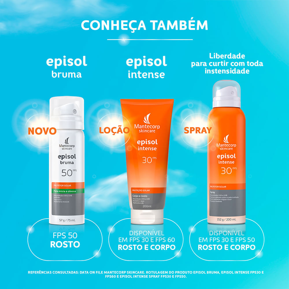 Protetor Solar Facial Mantecorp Episol Bruma FPS 50 75 ml