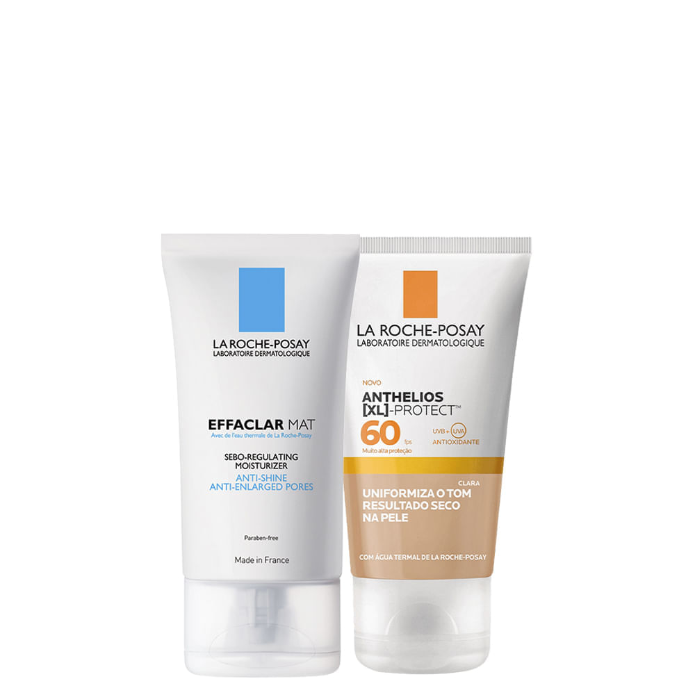 Kit La Roche-Posay ProtetorSolar Facial FPS 60 Clara 40 g + Creme Hidratante Facial 40 ml