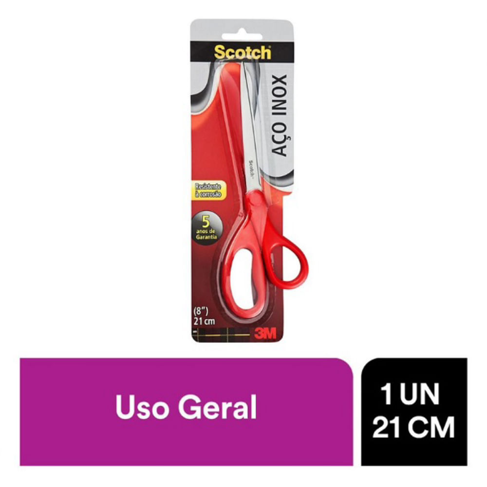 Tesoura Uso Geral Scotch 21cm 3m
