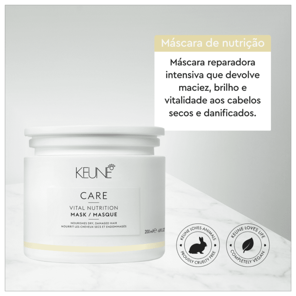 Keune Care Vital Nutrition Máscara de Nutrição 200ml