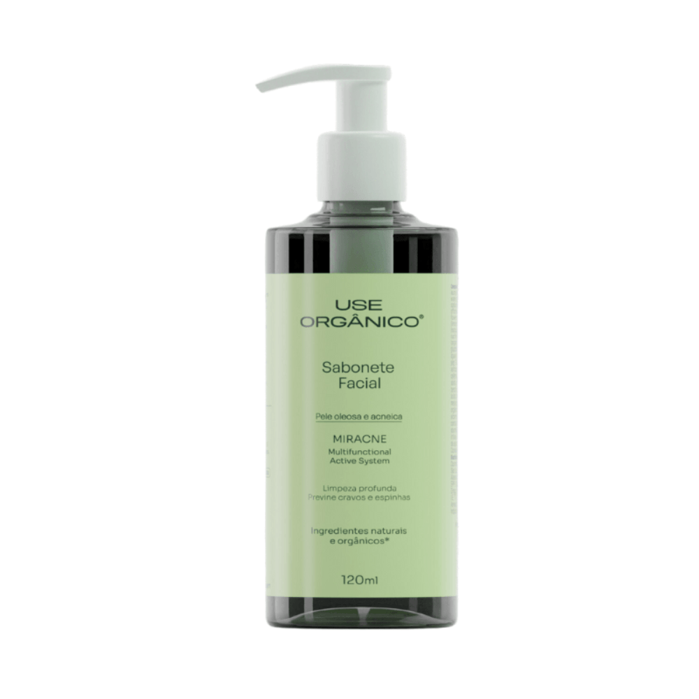 Sabonete Facial para Pele Oleosa Miracne 120ml Use Orgânico