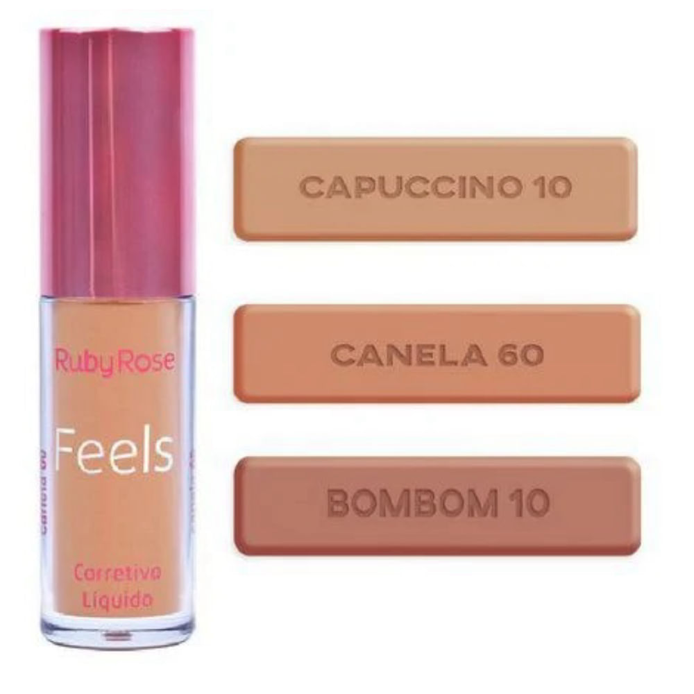 Ruby Rose Corretivo Liquido Feels Grupo 3 HB8102 Cor: 10 Bombom