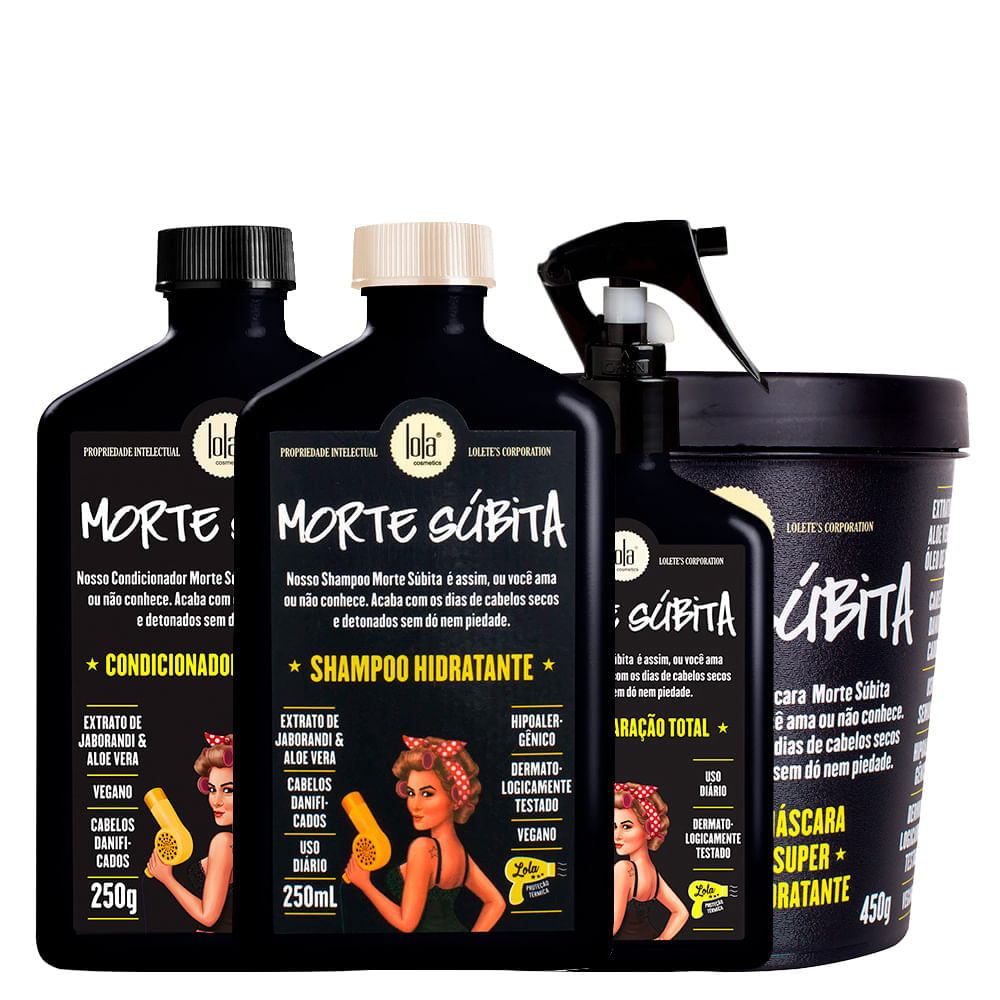 Kit Lola Cosmetics Hidratação  Morte Súbita 4 Produtos