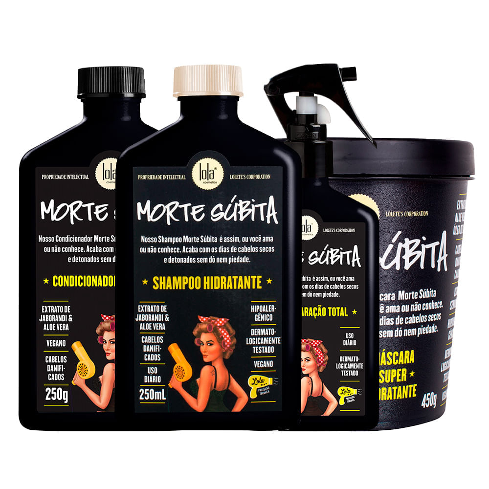 Kit Lola Cosmetics Hidratação  Morte Súbita 4 Produtos