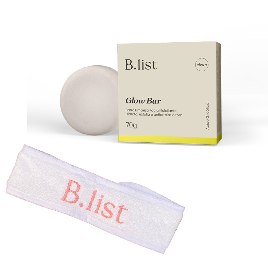 Kit Barra Limpeza Glow Bar + Faixa Rosa Blist 70g