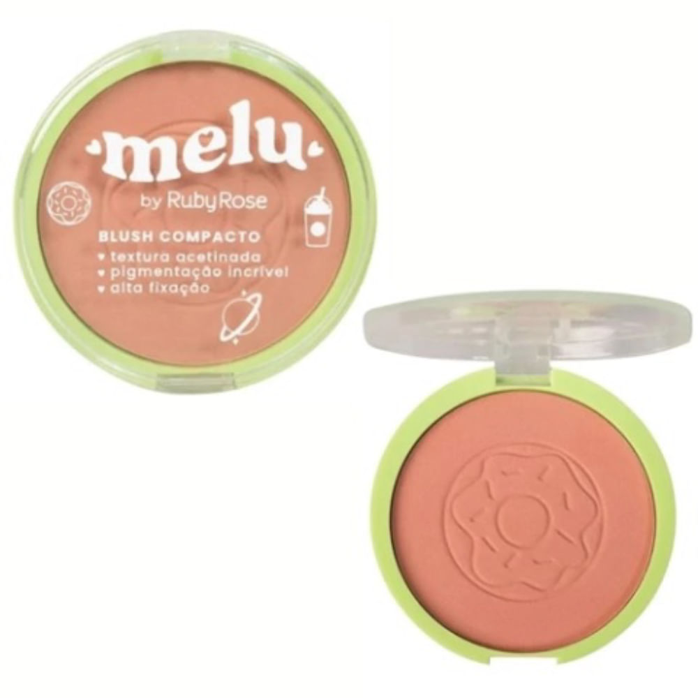 Blush Compacto Melu RR8714 Caramel Rubyrose