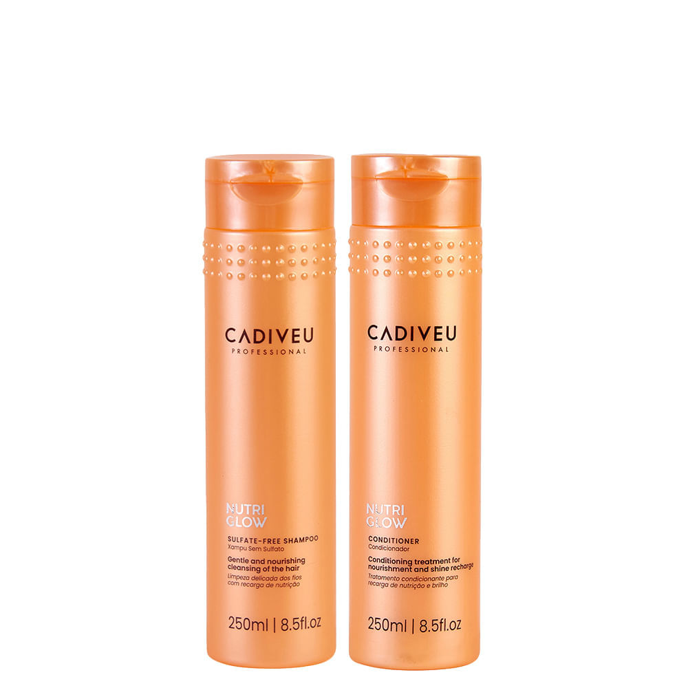 Kit Nutrição Diária Cadiveu Professional Nutri Glow Shampoo 250 ml + Condicionador 250 ml