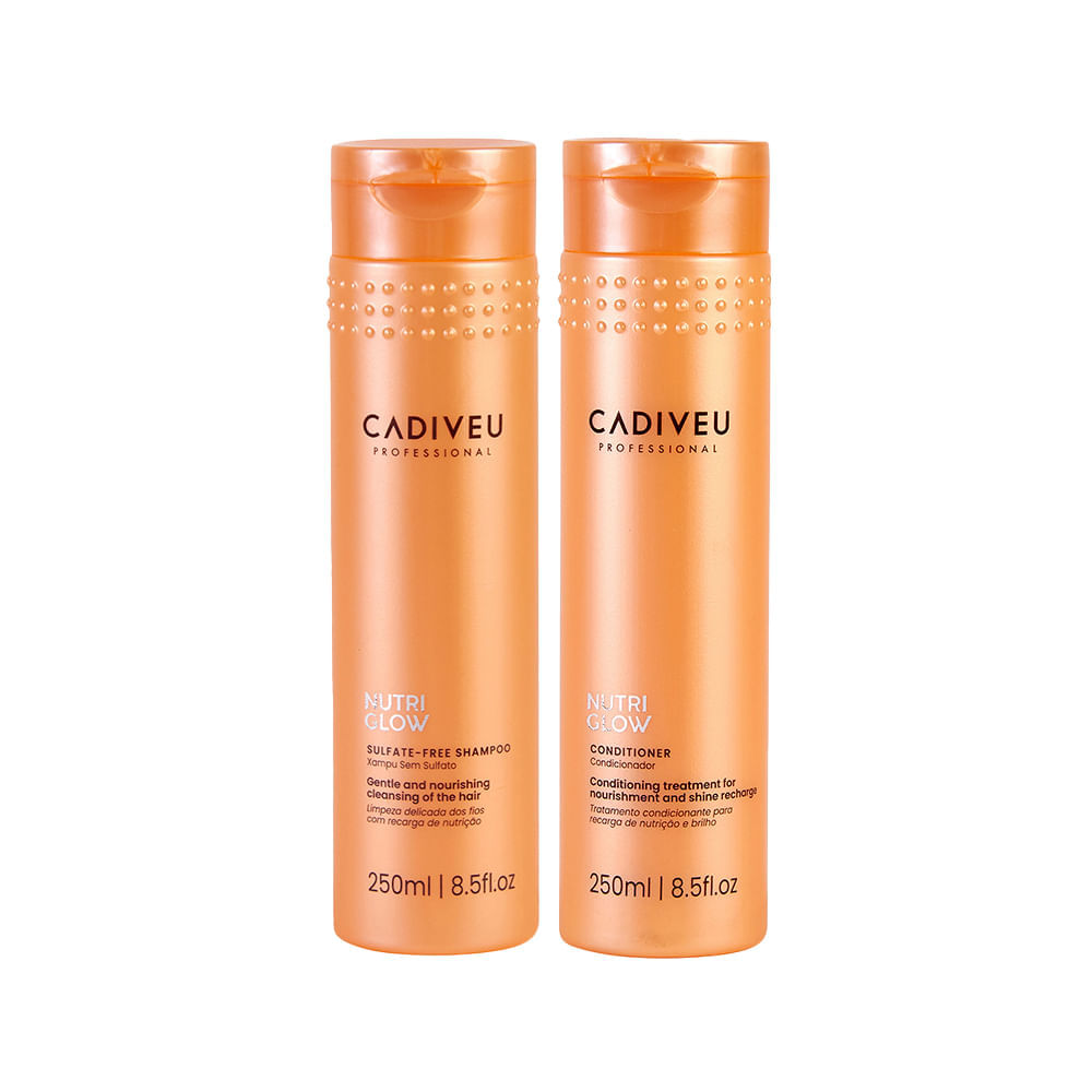 Kit Nutrição Diária Cadiveu Professional Nutri Glow Shampoo 250 ml + Condicionador 250 ml