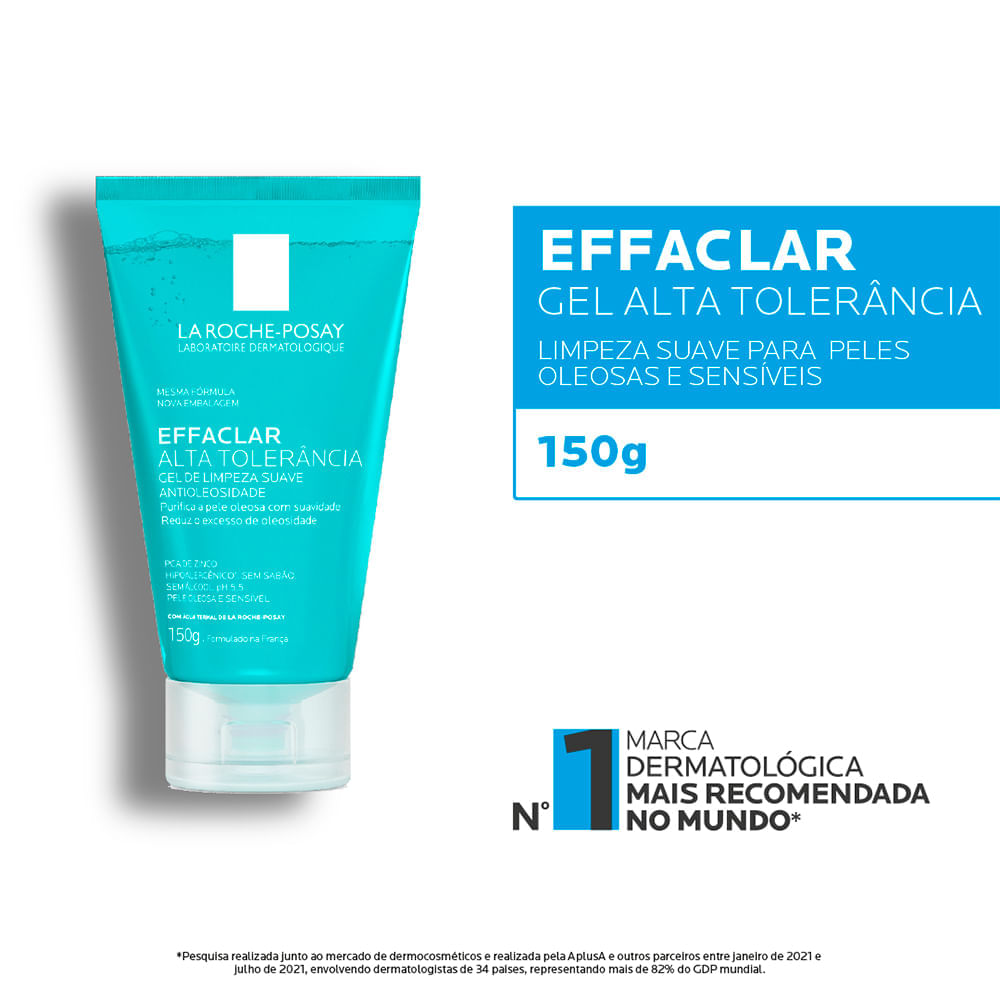 Gel Facial de Limpeza La Roche-Posay Effaclar Alta Tolerância 150 g