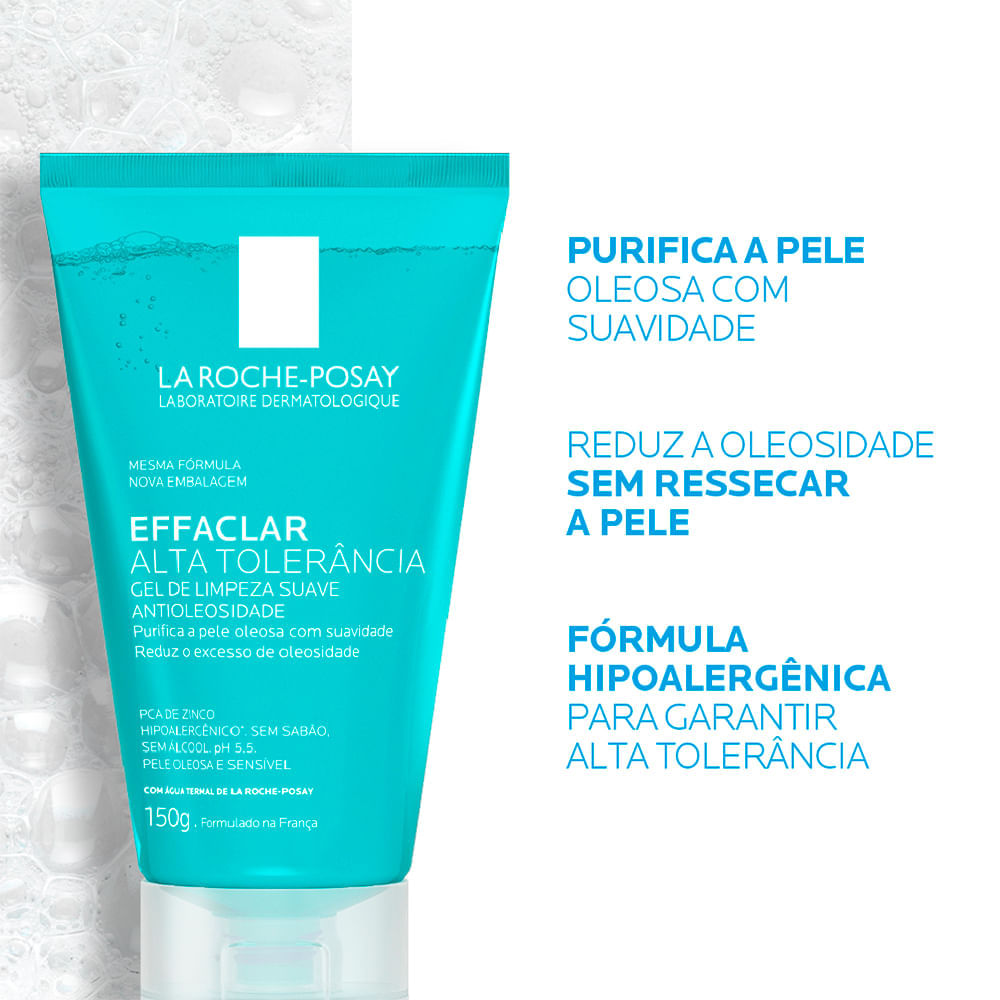 Gel Facial de Limpeza La Roche-Posay Effaclar Alta Tolerância 150 g