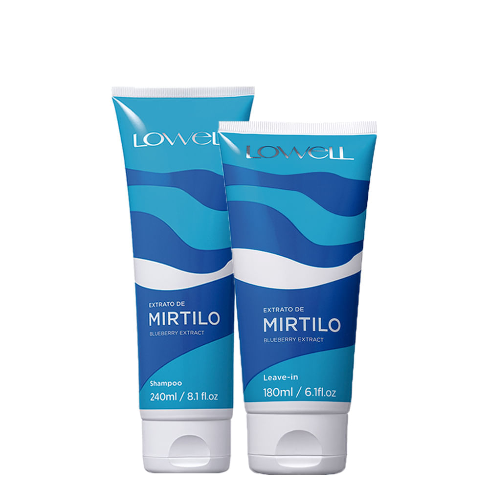 Kit Lowell Extrato de Mirtilo Shampoo 240 ml + Leave-in 180 ml