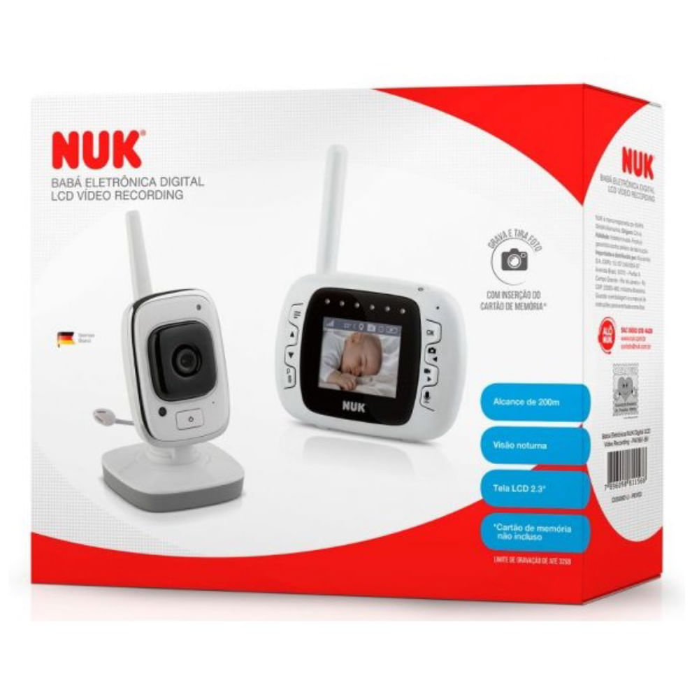Babá Eletrônica Digital LCD Video Recording Nuk