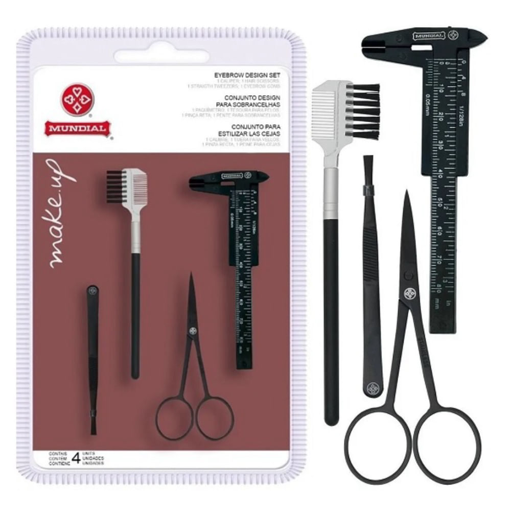 Kit Designer de Sobrancelhas Mundial 4 Peças