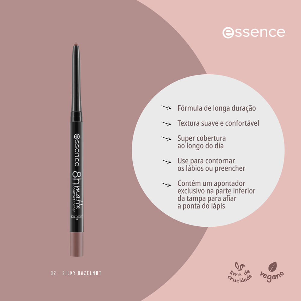 Lápis Labial 8H Matte Essence Silky Hazelnut