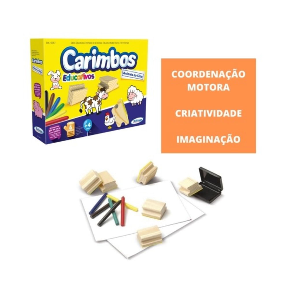 Carimbos Educativos Animais Do Sitio Xalingo