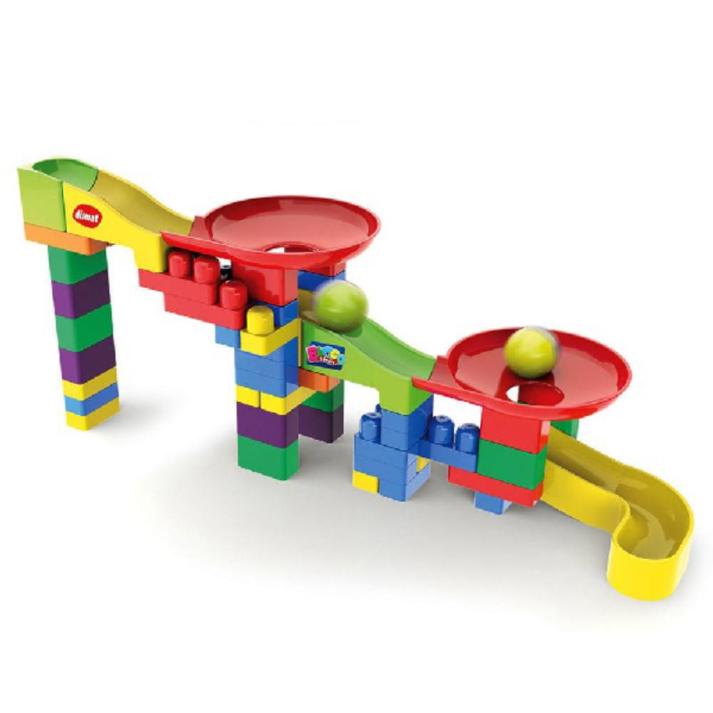 Blocos De Montar Blocolandia Super Circuito Dismat 52 Peças