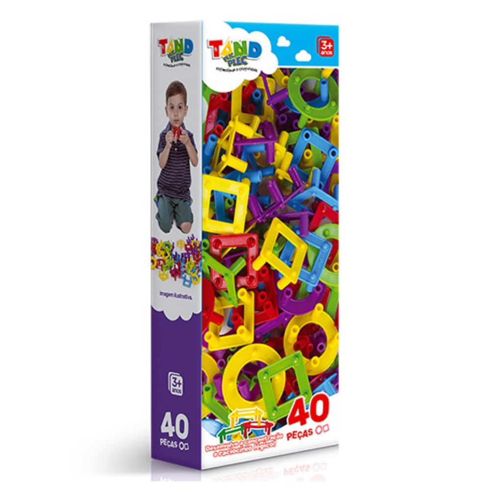 Blocos De Montar Tand Plic Plic Toyster 40 Peças