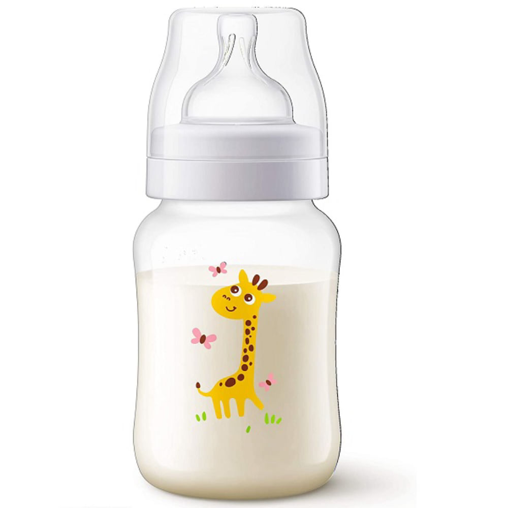 Mamadeira Anti Cólica Classica Girafa Philips Avent 260ml