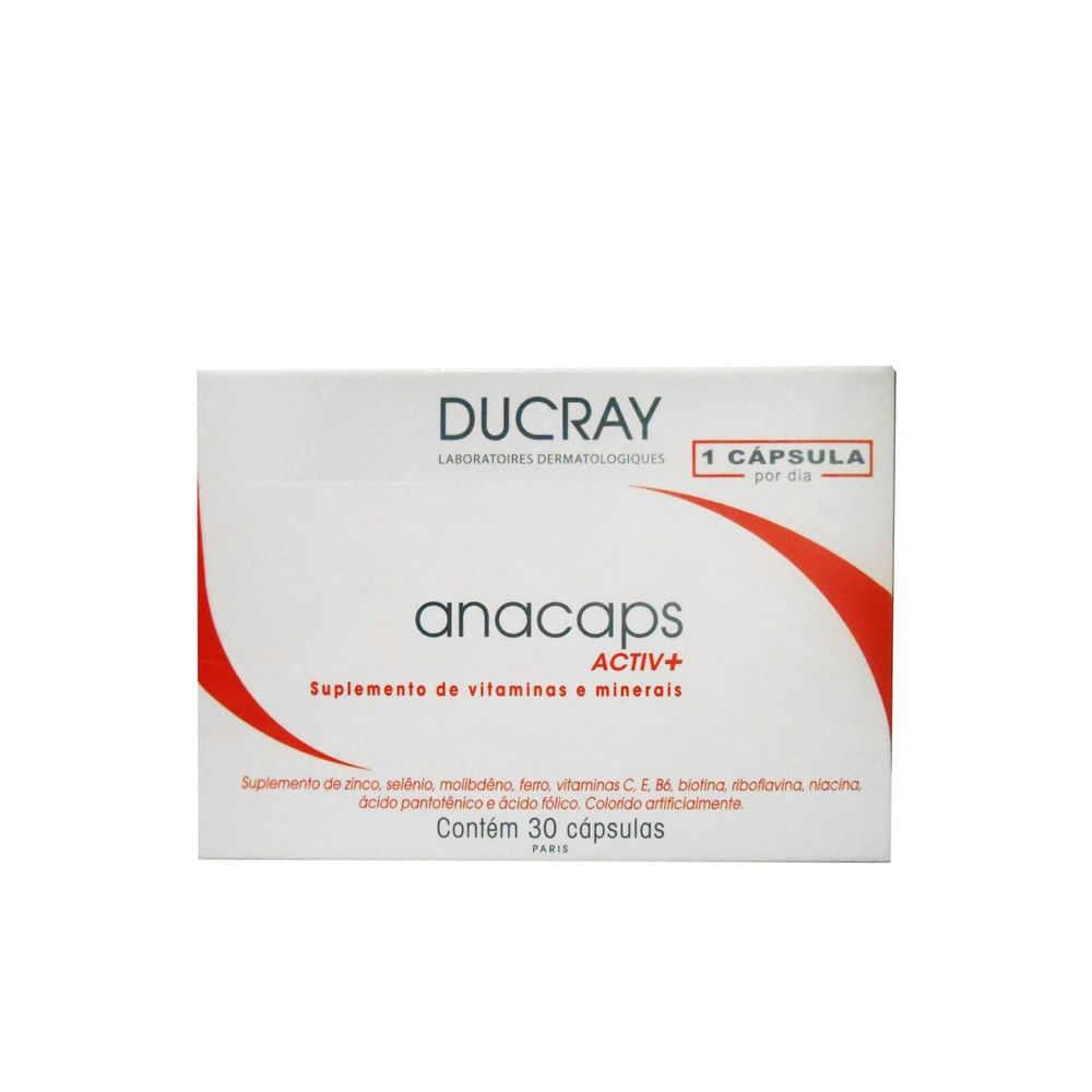 Suplemento Anacaps Activ+ Ducray 30 Cápsulas