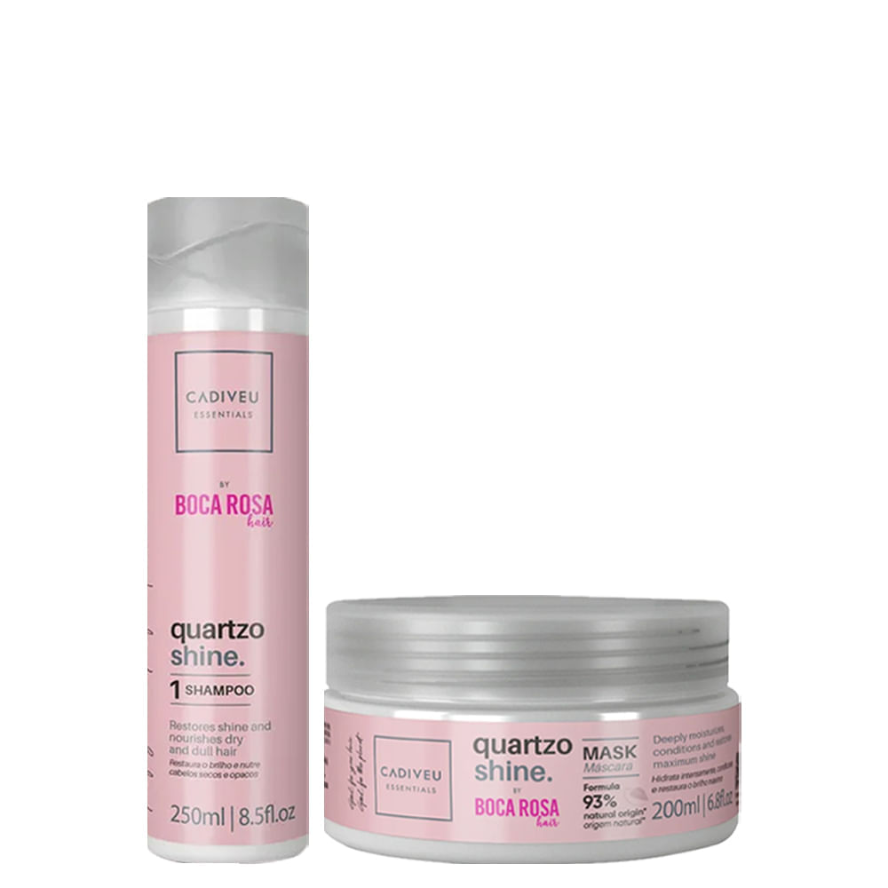 Kit Cadiveu Essentials Quartzo Shine  Shampoo 250 Ml + Máscara De Brilho 200 Ml