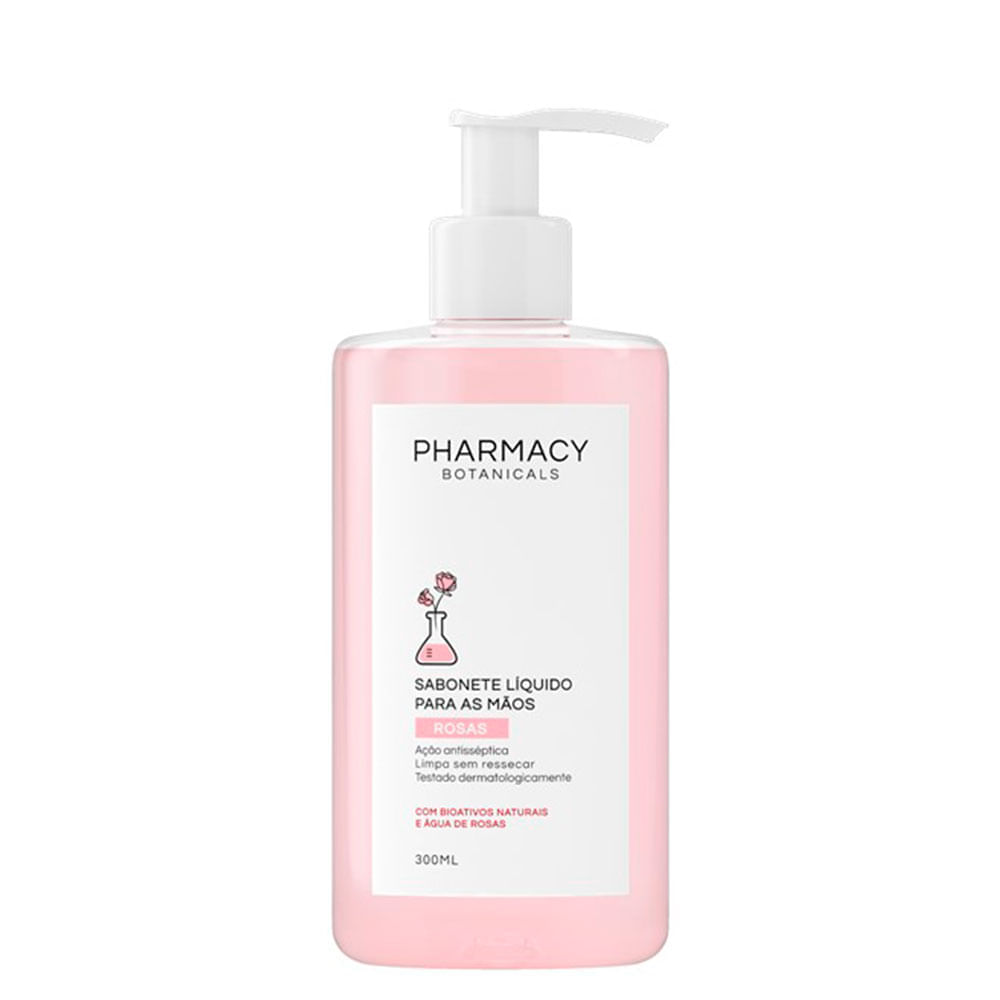 Sabonete Líquido Antisséptico para as Mãos Pharmacy Botanicals Rosas 300 ml