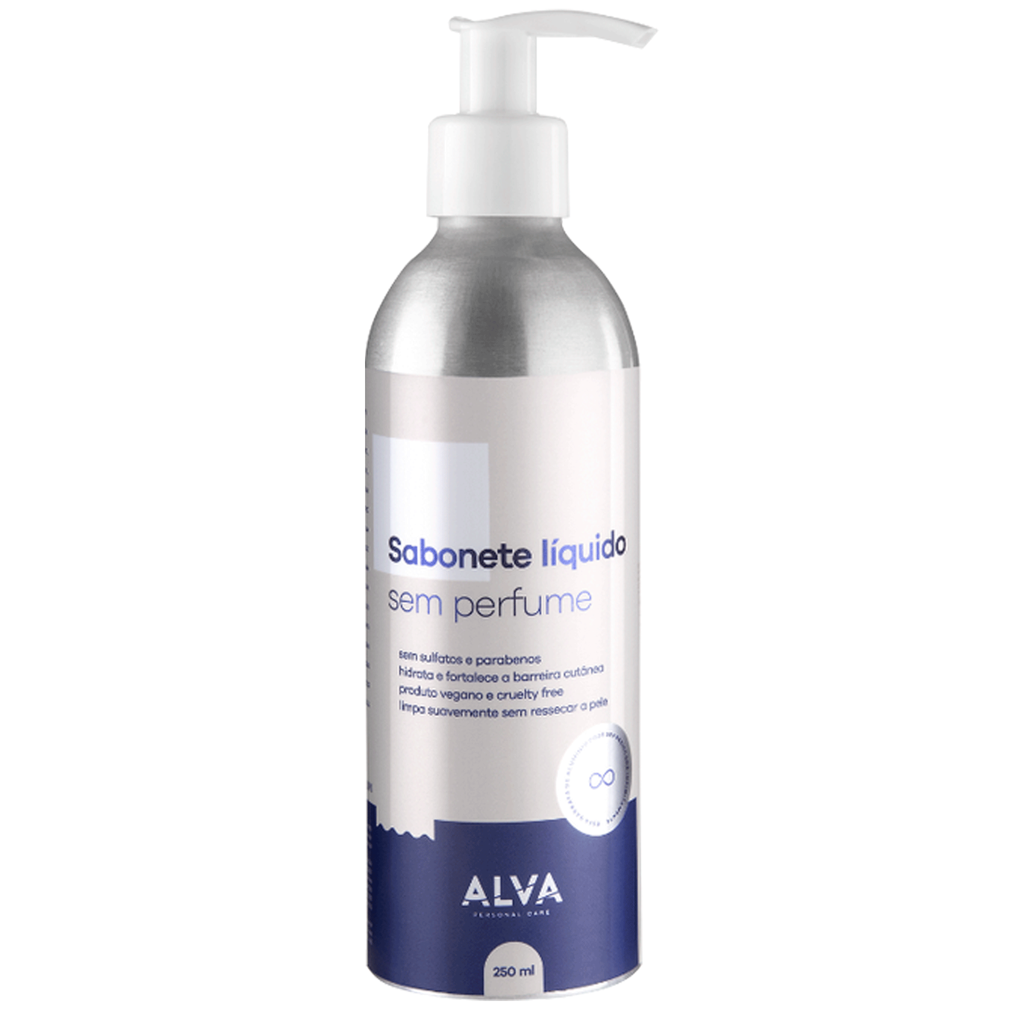 Alva Personal Care Sem Perfume  Sabonete Líquido Vegano 250ml