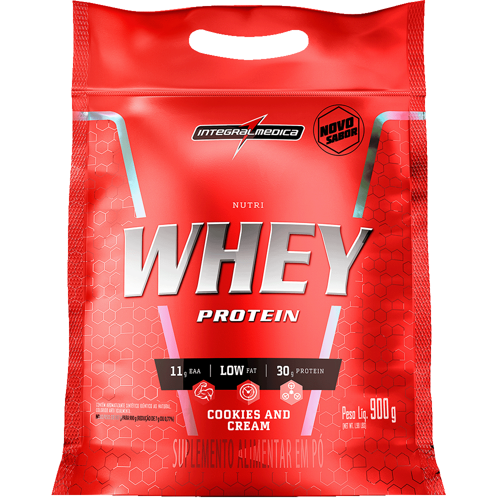 Suplemento Nutri Whey Protein Integralmédica Cookies 900 g