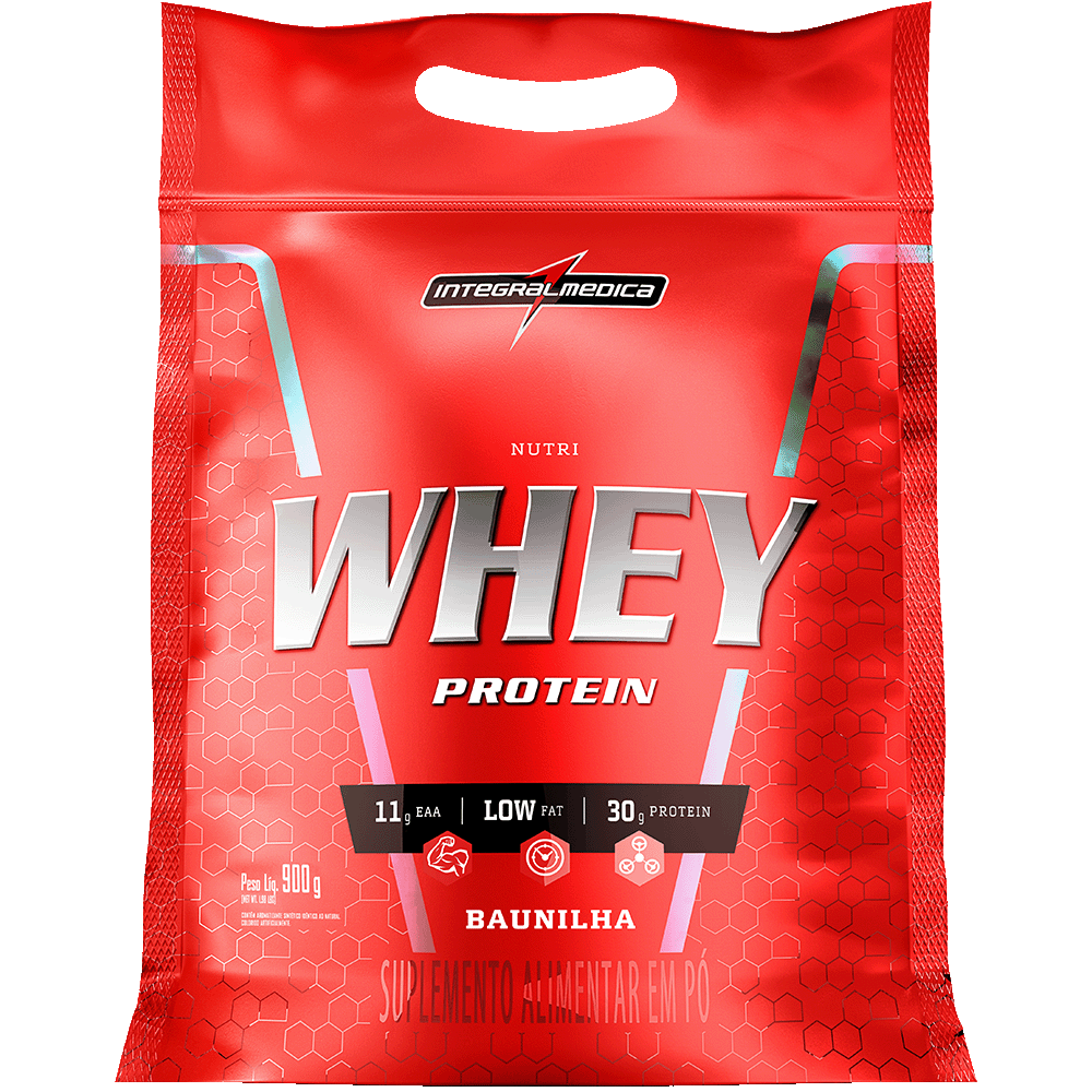 Suplemento Nutri Whey Protein Integralmédica Baunilha 900 g