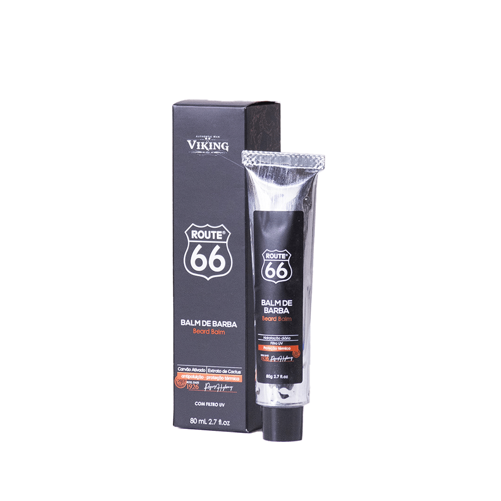 Balm de Barba Com Carvão Ativado Route 66 Viking 80ml