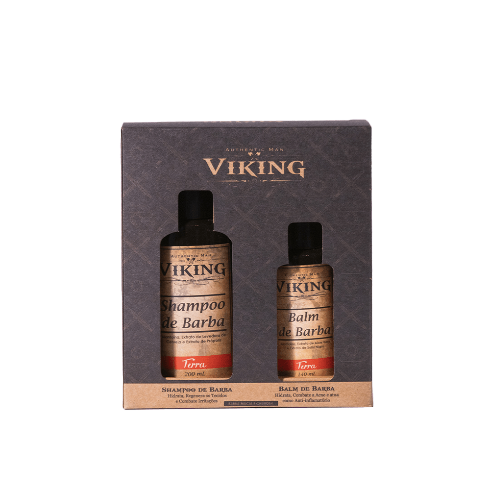 Kit de Barba Terra Viking Shampoo de Barba + Balm de Barba