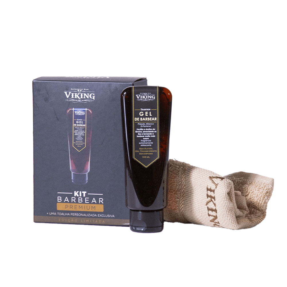 Kit Barbear Premium Gel de Barbear + Toalha