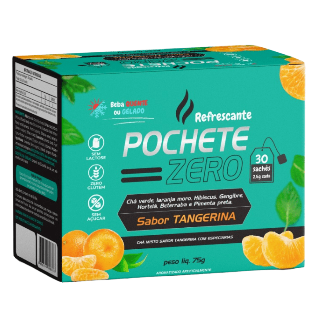 Chá Pochete Zero Sabor Tangerina 30 Sachês