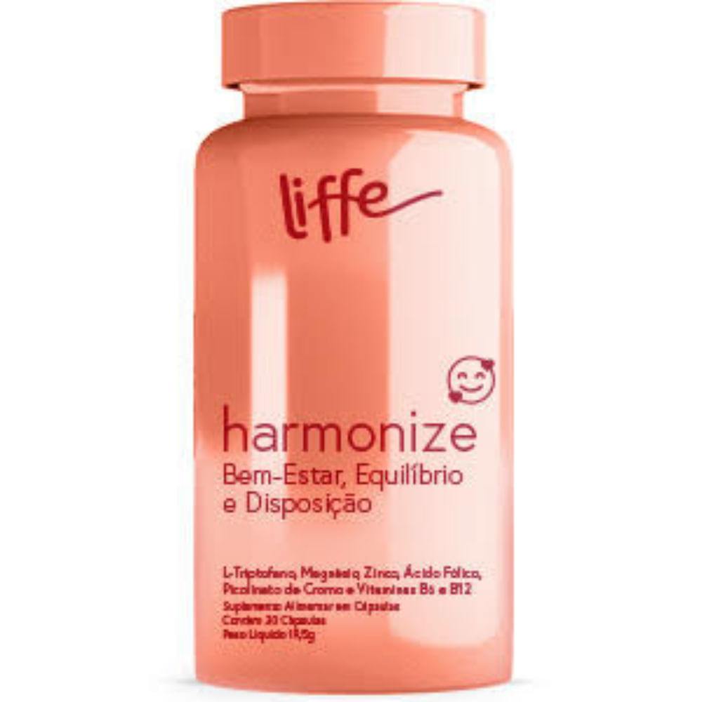 Suplemento Alimentar Harmonize Bem-Estar Equilíbrio e Disposição Liffe Nutricosméticos