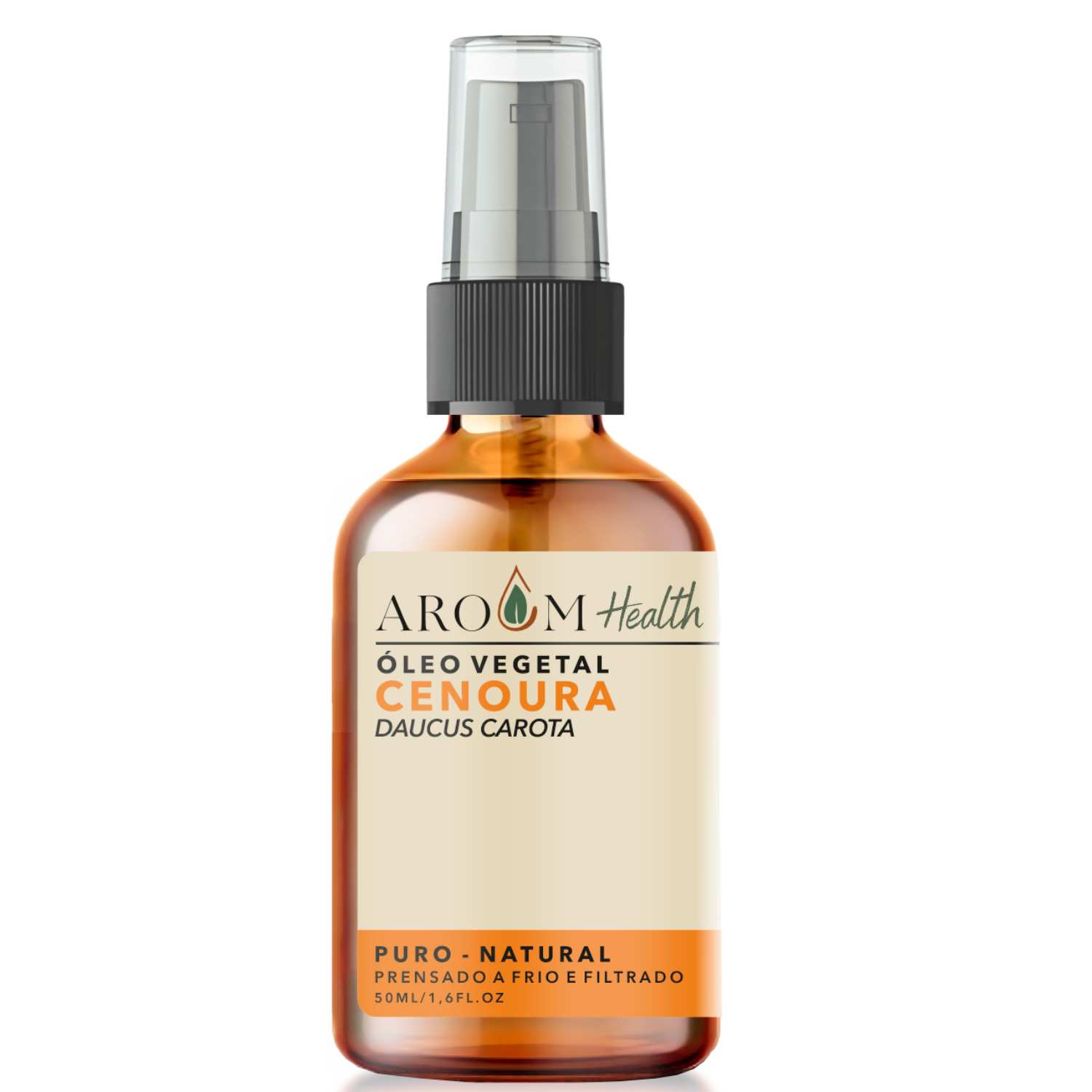 Óleo de Cenoura  Puro % natural cabelo e pele  50 ml Aroom Health