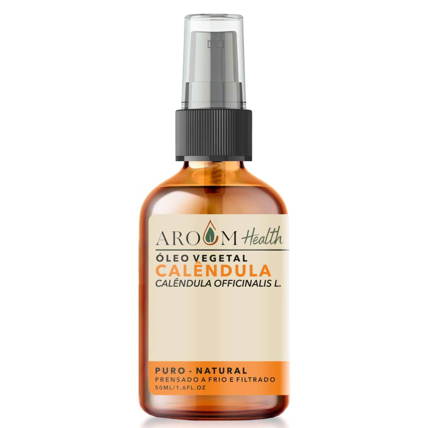Óleo de Calêndula Puro 100% natural cabelo e pele 50 ml Aroom Health