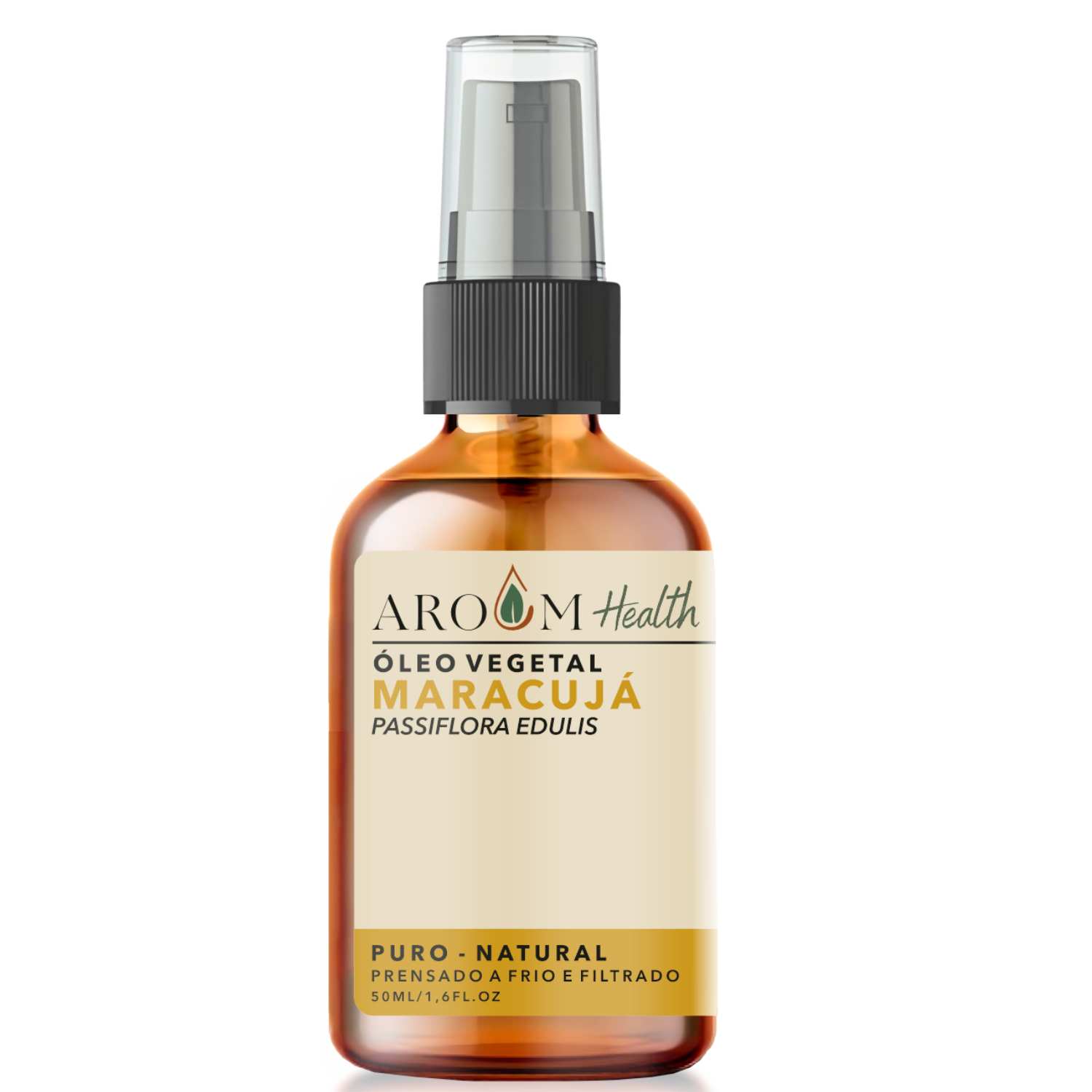Óleo de Maracujá Puro 100% natural cabelo e pele 50 ml Aroom Health