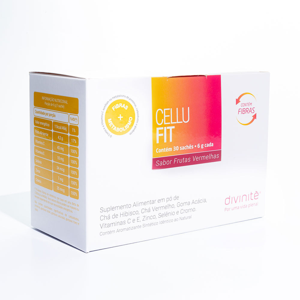 Suplemento Alimentar Em Pó CelluFit Divinitè Caixa Com 30 Sachês