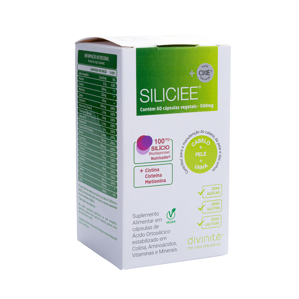 Suplemento Alimentar Em Cápsulas Siliciee Divinitè 60 Cápsulas