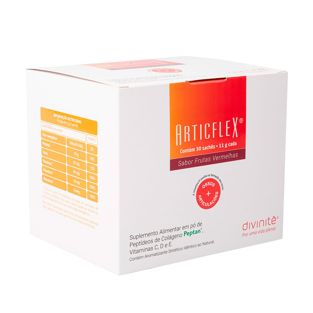 Suplemento Articflex Divinitè Com 30 Sachês Sabor Frutas Vermelhas
