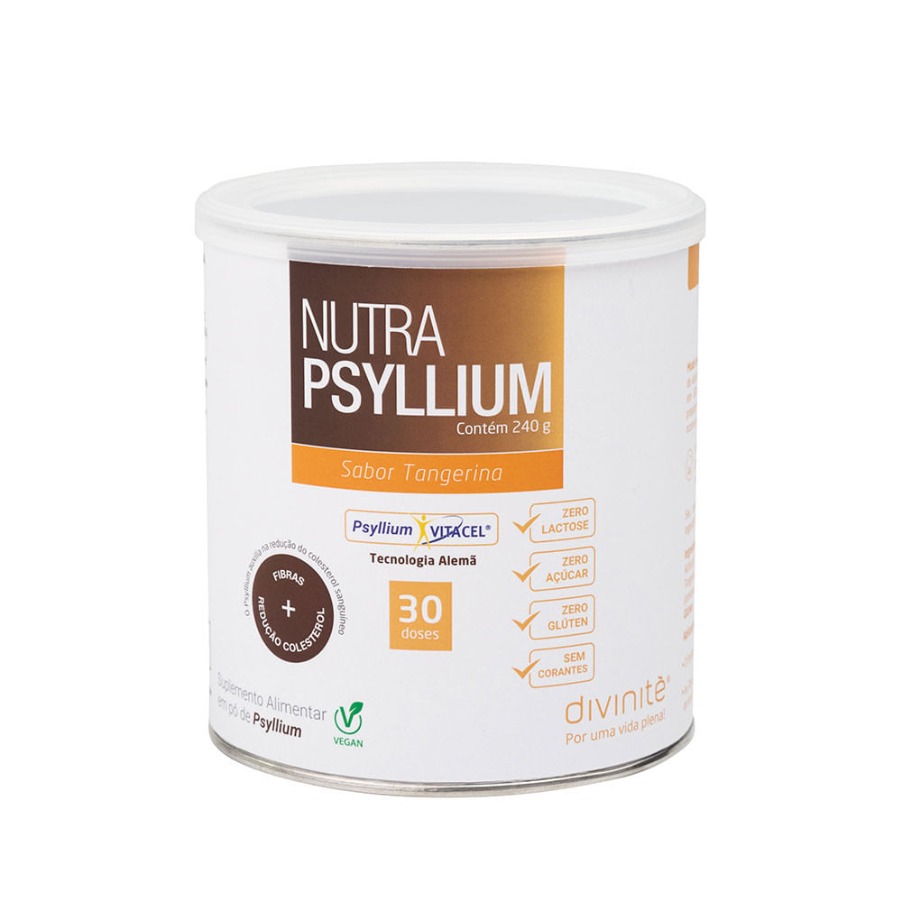 Suplemento Alimentar Em Pó Nutrapsylliumn Divinitè 240g Sabor Tangerina