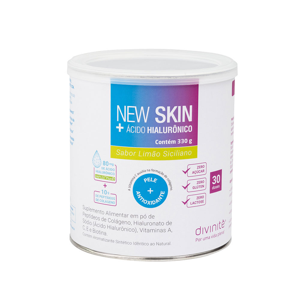 Suplemento Alimentar Em Pó Divinitè New Skin + Ácido Hialurônico 330g Sabor Siciliano