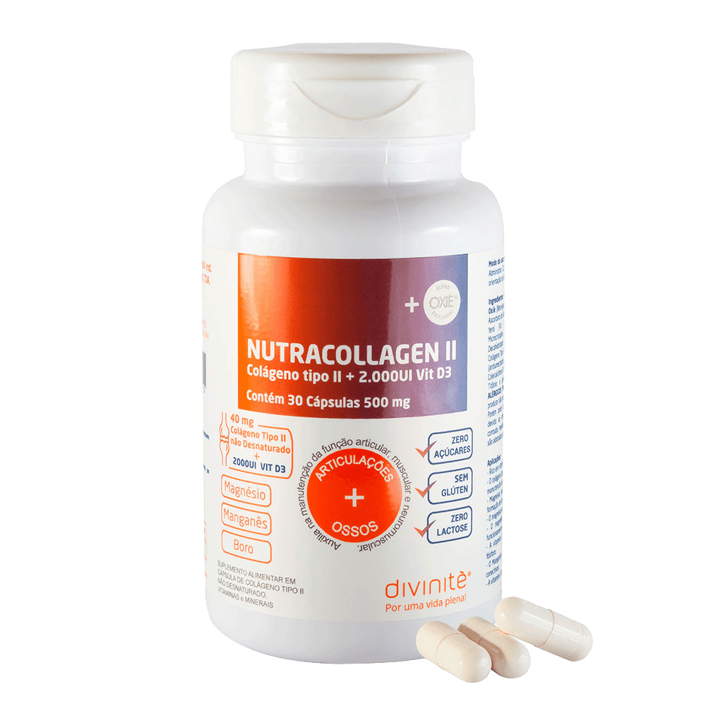 Suplemento Alimentar Em Cápsulas Nutracollagen II Divinitè 30 Cápsulas