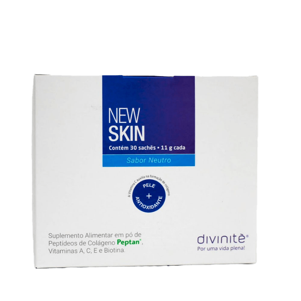 Suplemento Alimentar Em Pó New Skin Divinitè 30 Sachês Sabor Neutro