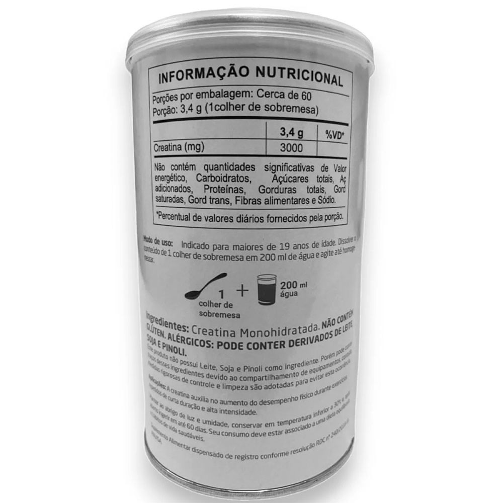 Suplemento Alimentar em Pó Nutracreatina Divinitè 205g Sabor Neutro