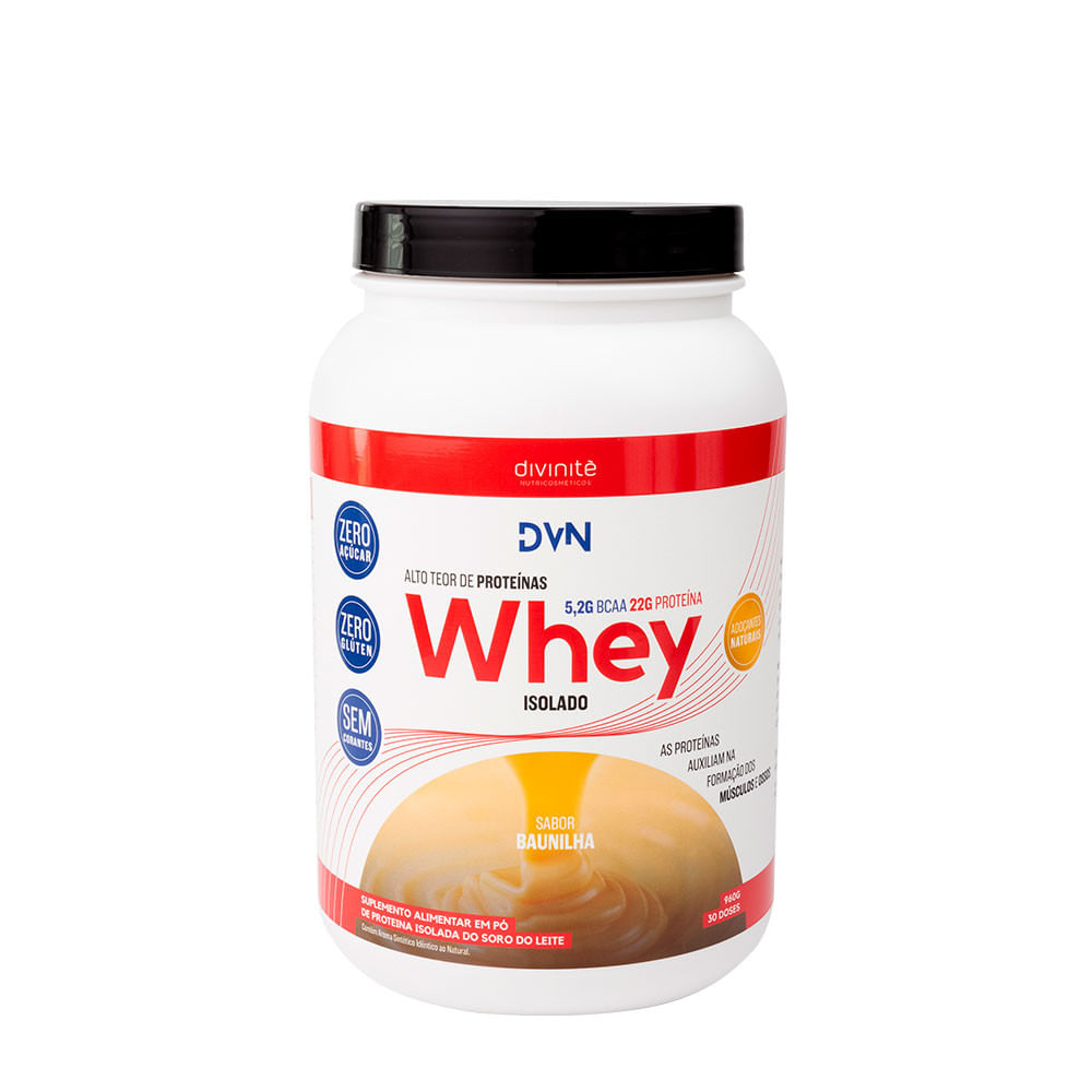 Suplemento Alimentar Em Pó Dvn Whey Isolado Divinitè 900g Sabor Baunilha