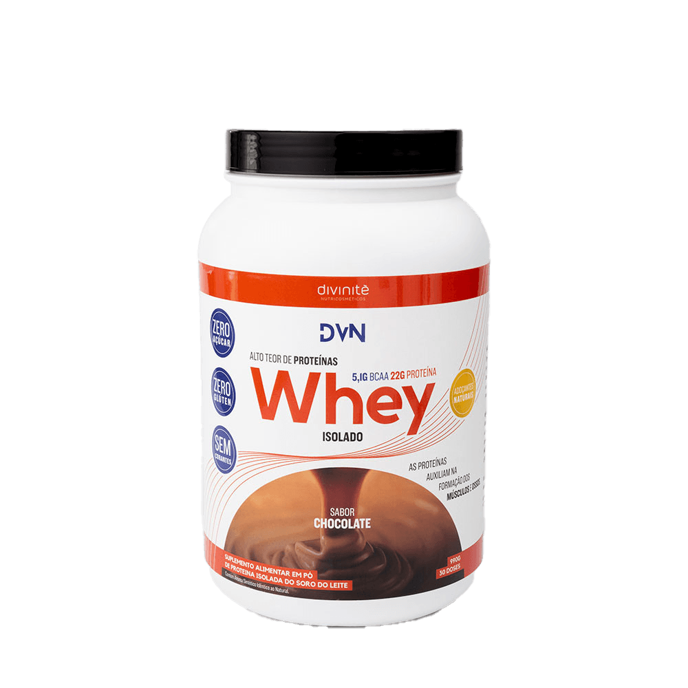 Suplemento Alimentar Em Pó Dvn Whey Isolado Divinitè 900g Sabor Chocolate