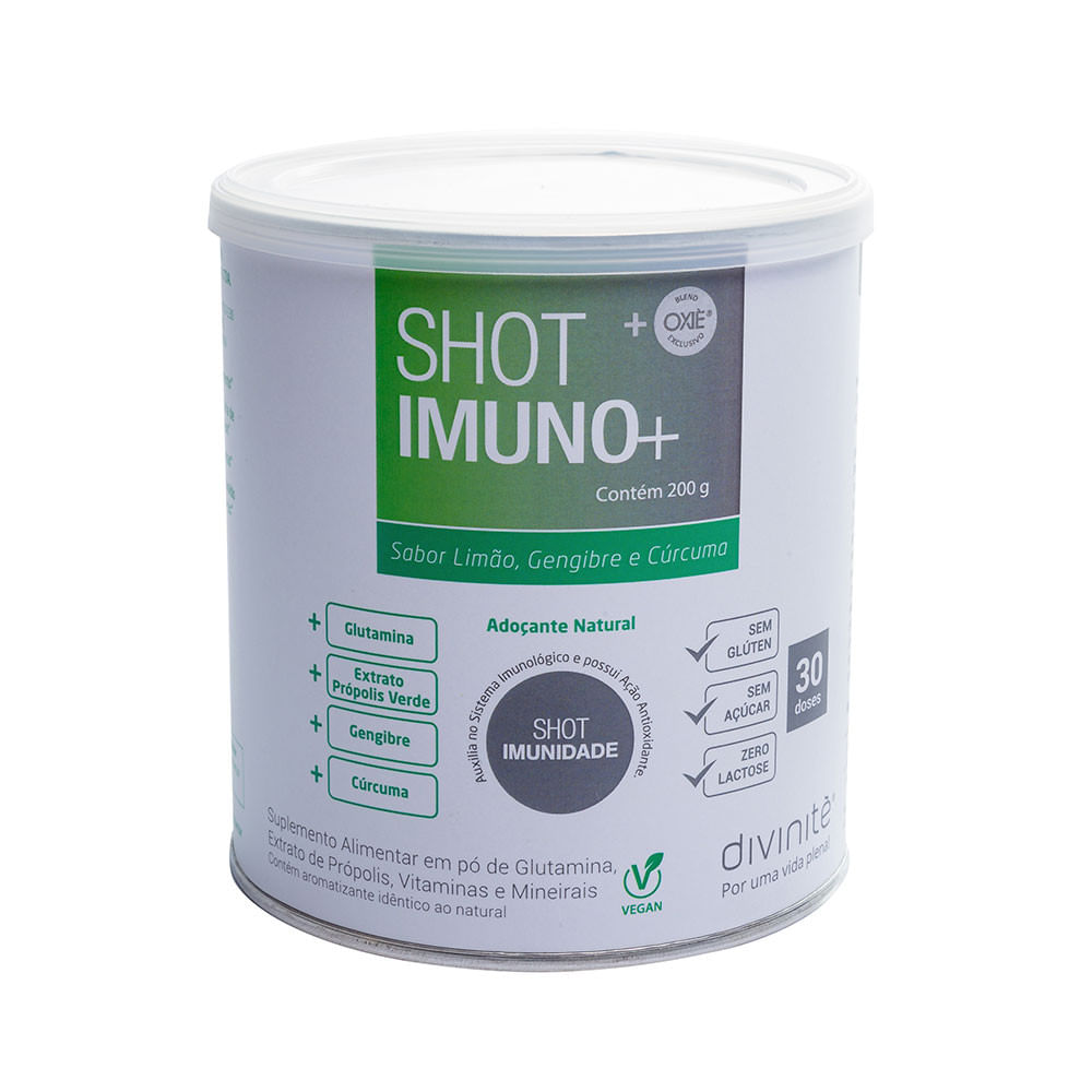 Suplemento Alimentar Shot Imuno Divinitè 200g Sabor Limão,gengibre E Cúrcuma