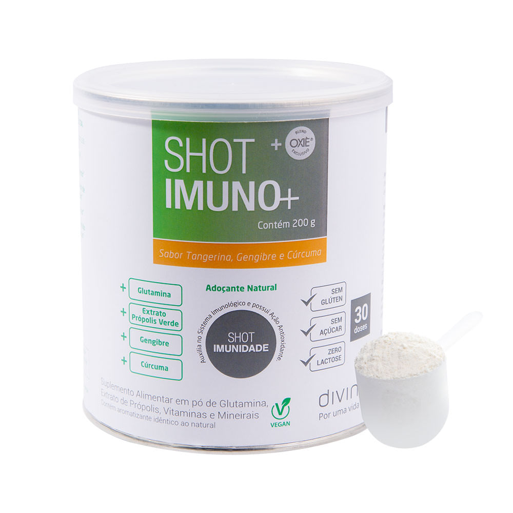 Suplemento Alimentar Shot Imuno Divinitè 200g Sabor Tangerina,Gengibre e Cúrcuma