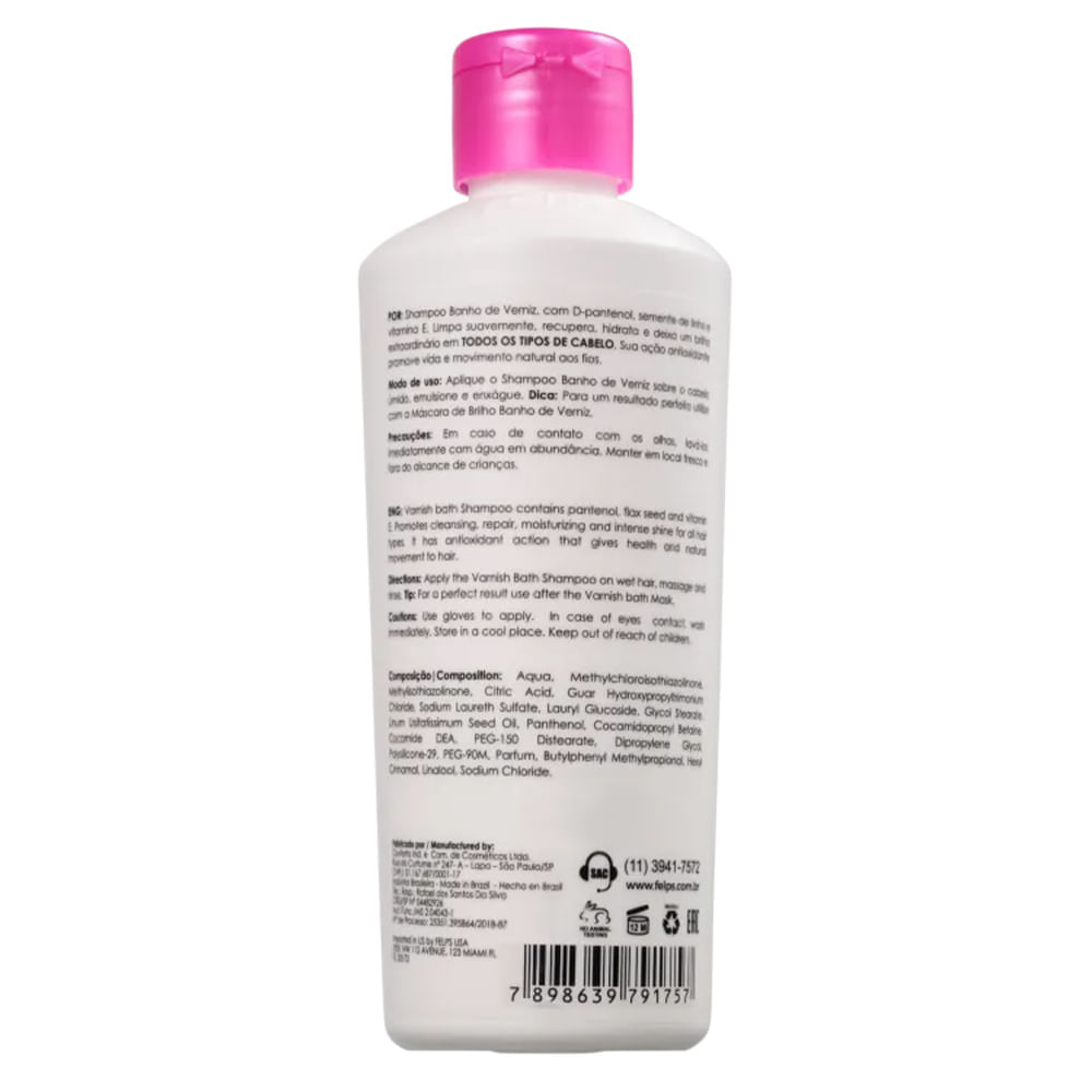 Shampoo De Tratamento Felps Banho De Verniz 250ml
