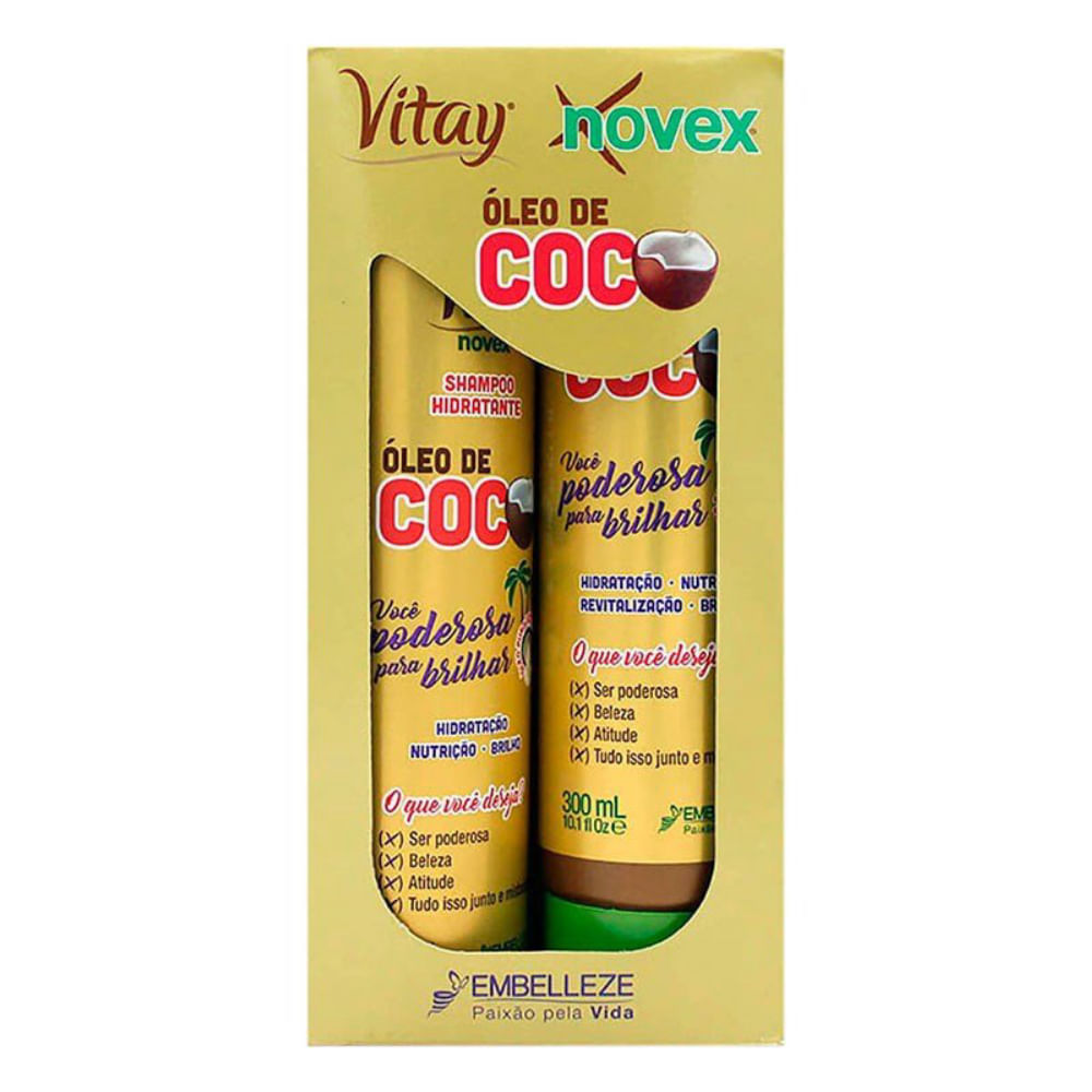 Kit Shampoo + Condicionador Novex Óleo De Coco 300ml